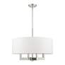 3_Cresthaven 24" Wide Brushed Nickel 4-Light Drum Chandelier more views