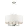 5_Cresthaven 24" Wide Brushed Nickel 4-Light Drum Chandelier more views