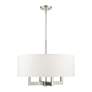 6_Cresthaven 24" Wide Brushed Nickel 4-Light Drum Chandelier more views
