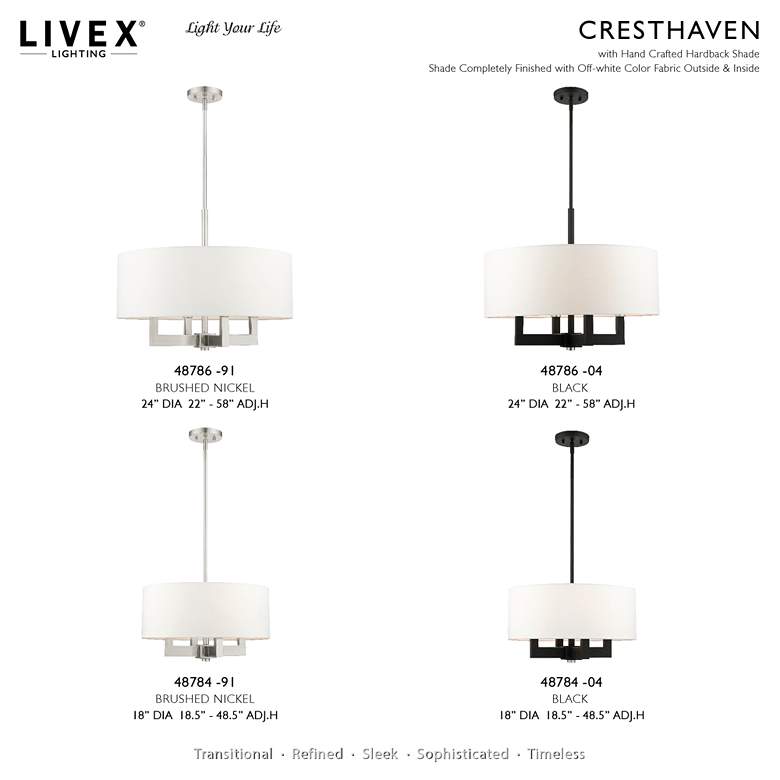 Image 2 Cresthaven 4 Light Black Chandelier more views
