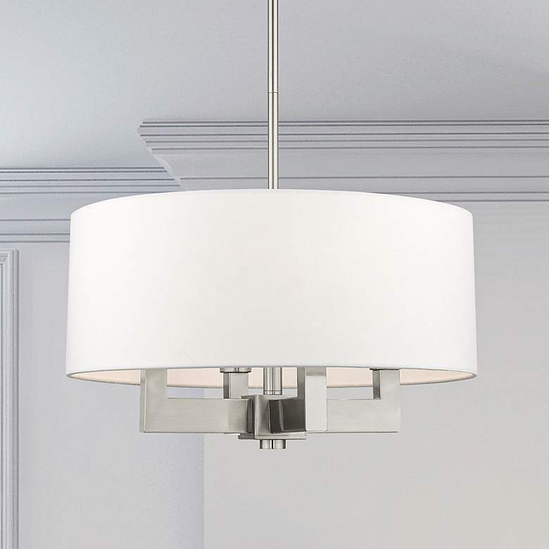 Image 1 Cresthaven 4 Light Brushed Nickel Chandelier
