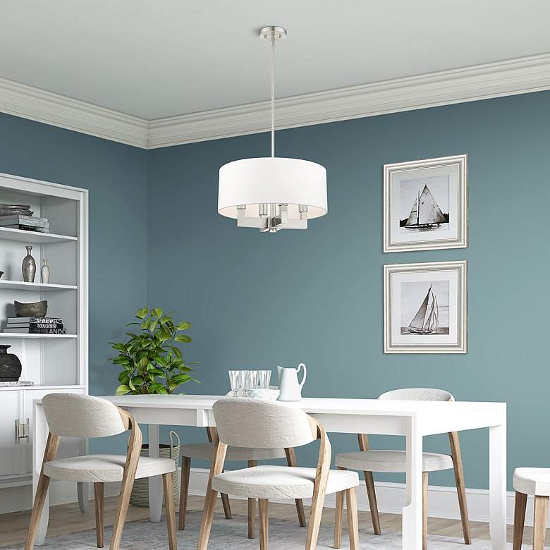 Image 6 Cresthaven 4 Light Brushed Nickel Chandelier more views
