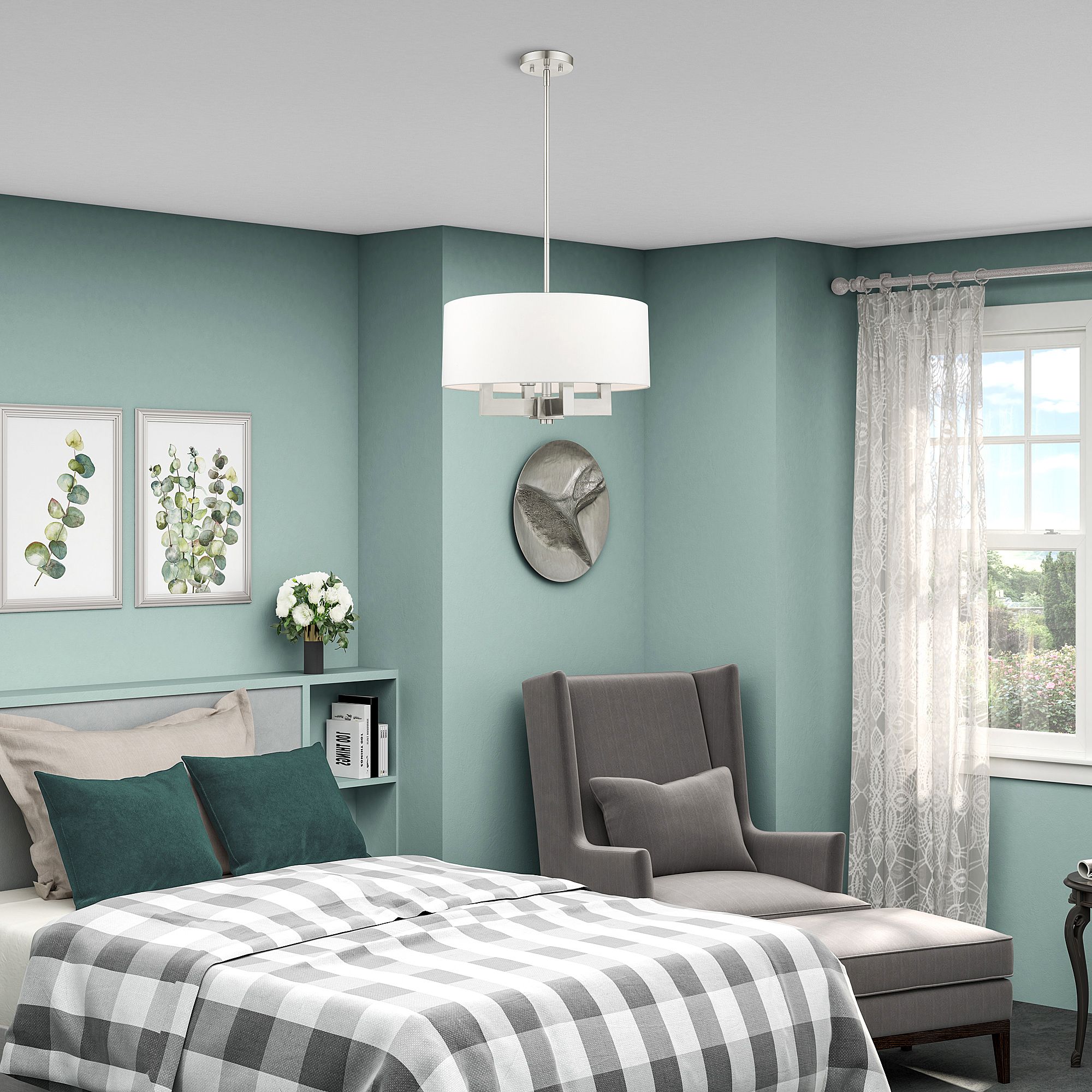 Cresthaven 4 Light Brushed Nickel Chandelier