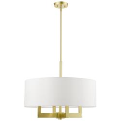 Cresthaven 4 Light Satin Brass Pendant Chandelier
