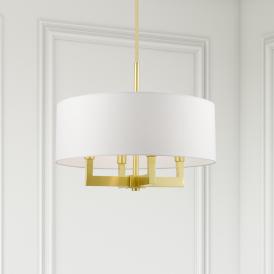 Cresthaven 4 Light Satin Brass Pendant Chandelier Cresthaven 4 Light Satin Brass Pendant Chandelier