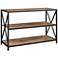 Creston 40" Wide Barn Wood 2-Shelf Media Bookshelf