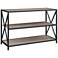 Creston 40" Wide Gray Driftwood 2-Shelf Media Bookshelf