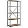 Creston 63" High Brown Barn Wood 4-Shelf Media Bookshelf