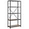 Creston 63" High Gray Driftwood 4-Shelf Media Bookshelf