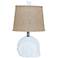 Crestview 19"H Collection White Ceramic Shell Accent Lamp