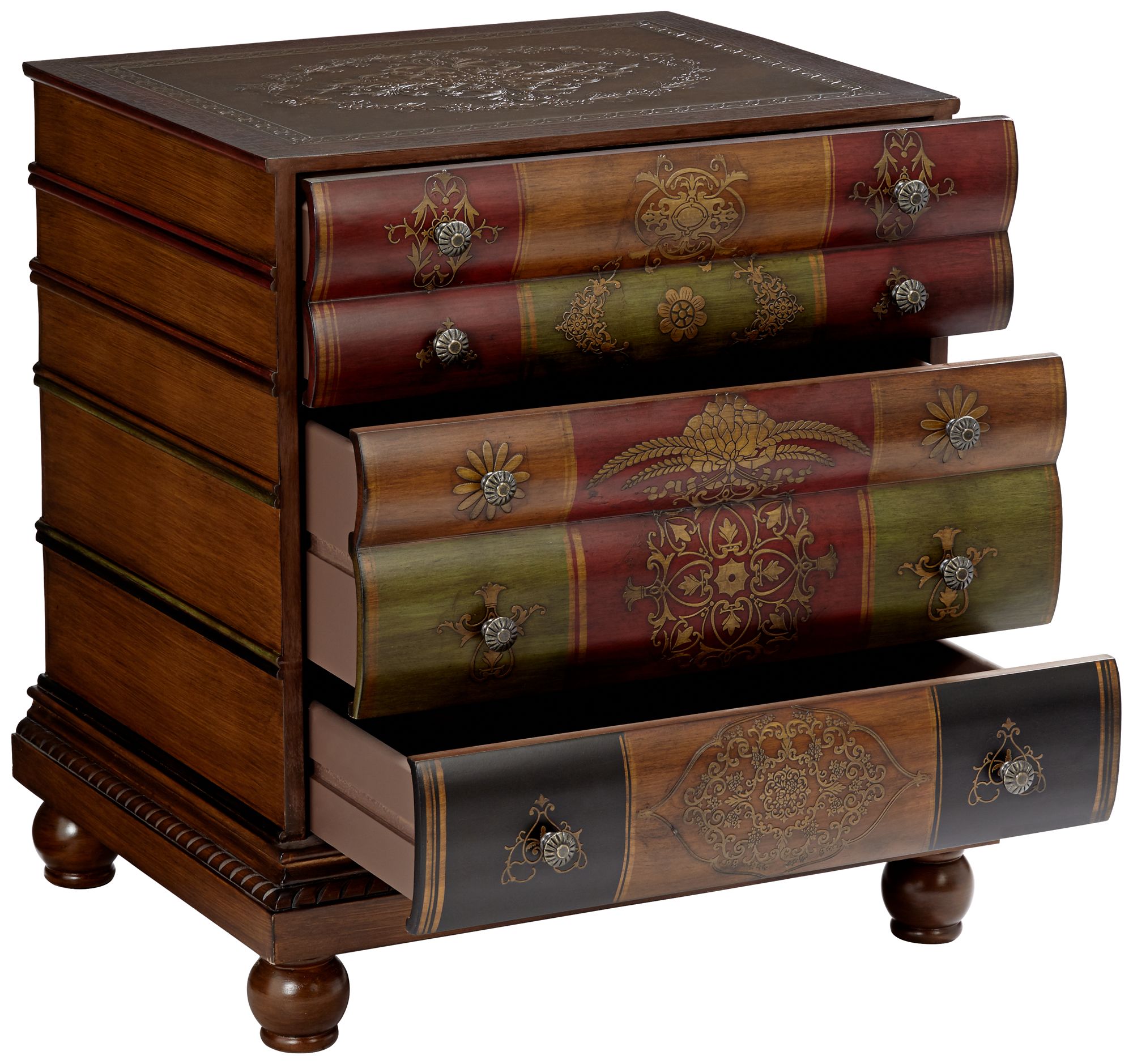 Image 6 Crestview 23" Wide Library Book 3-Drawer End Table more views