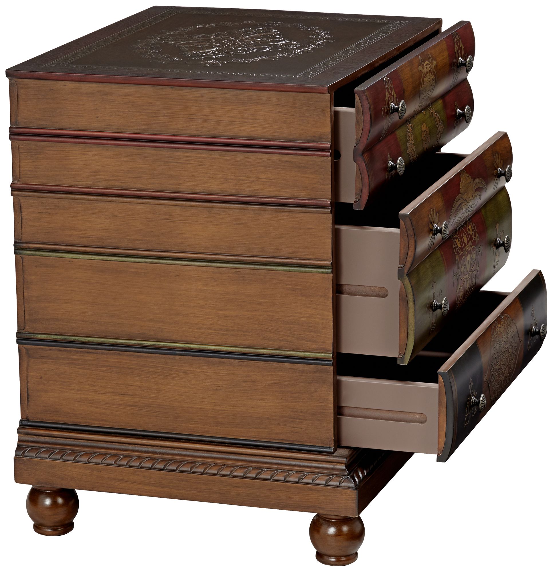 Crestview 23" Wide Library Book 3-Drawer End Table