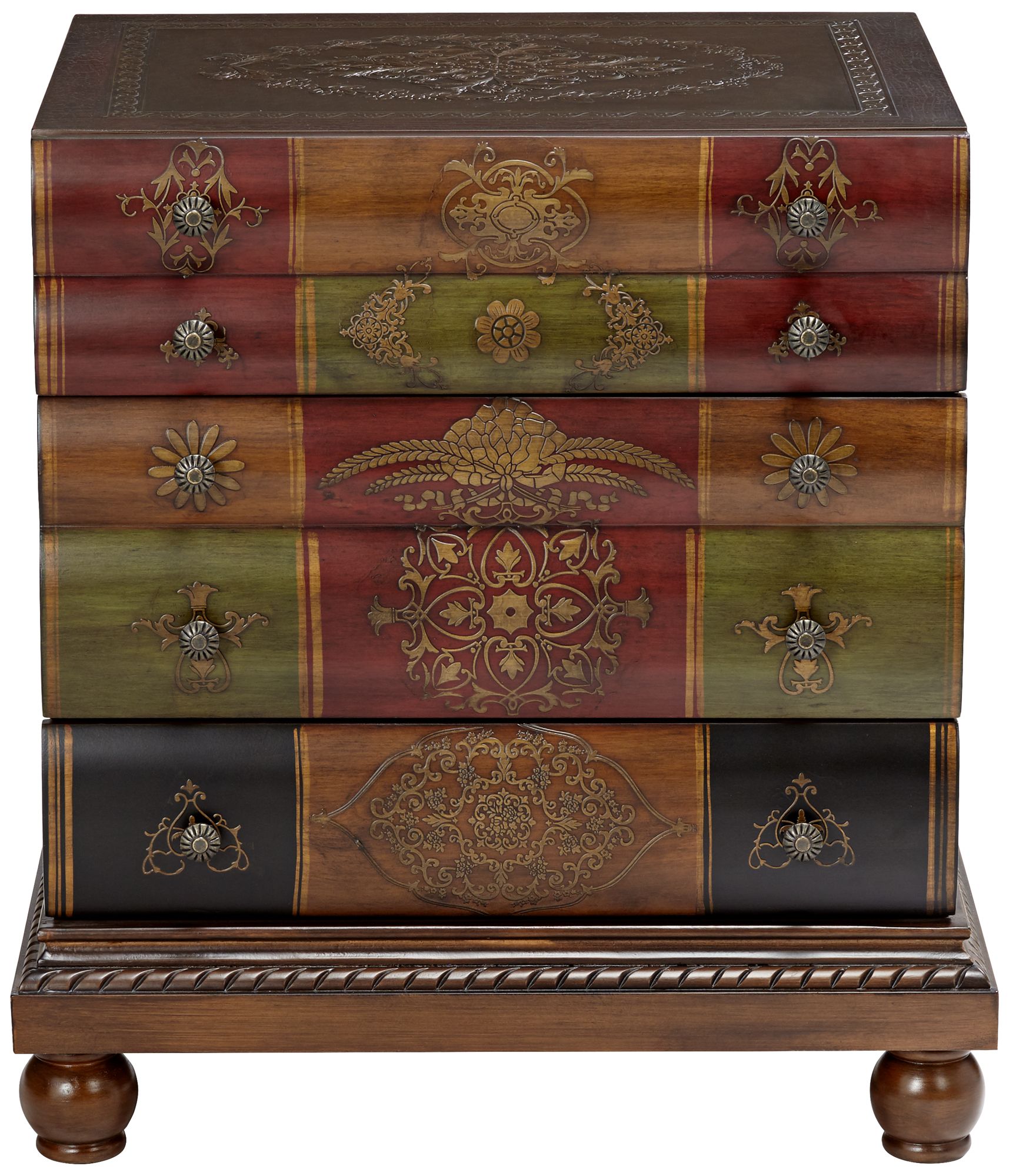 Crestview 23" Wide Library Book 3-Drawer End Table