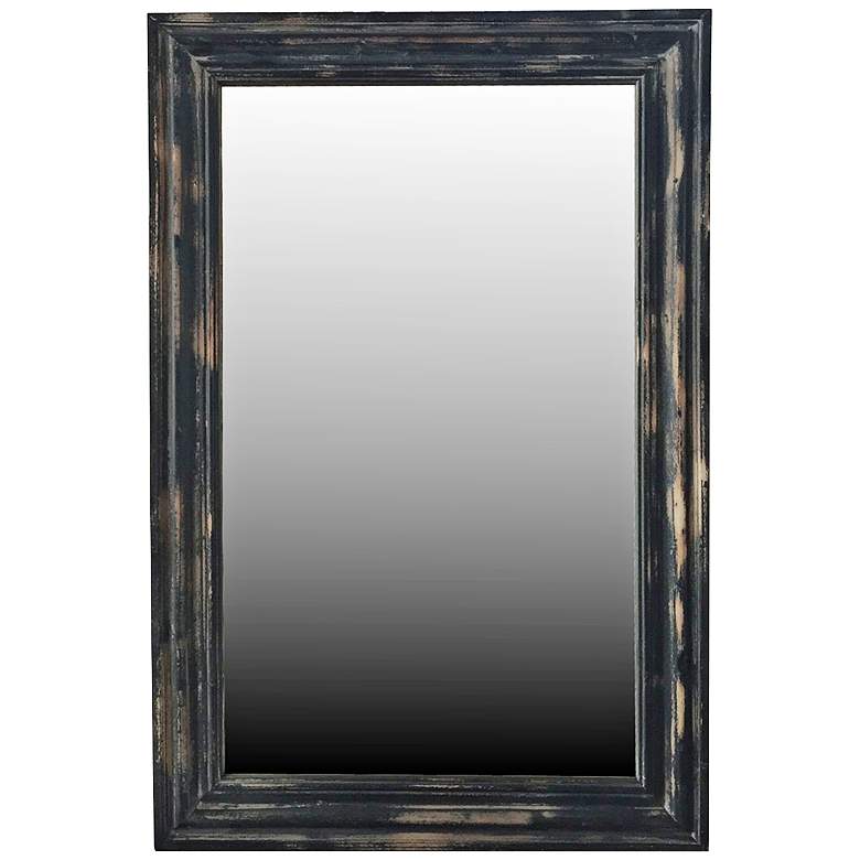 Image 1 Crestview Adair Black Rub 24 inch x 36 inch Framed Wall Mirror