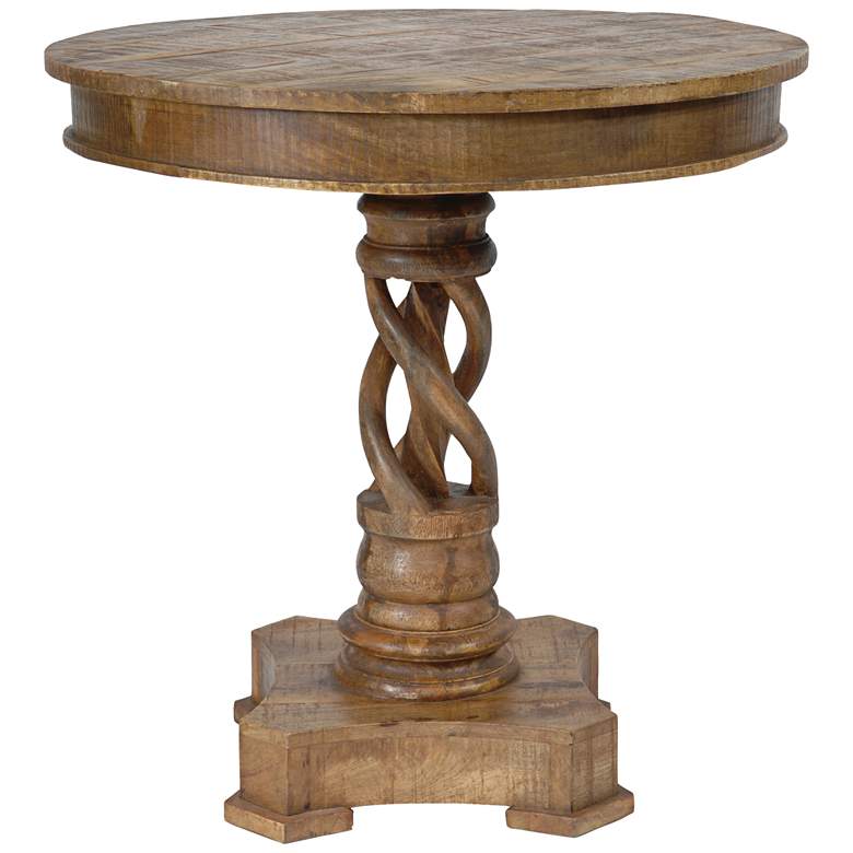 Image 1 Crestview Bengal Manor 30" Wide Mango Wood Twist Accent Table