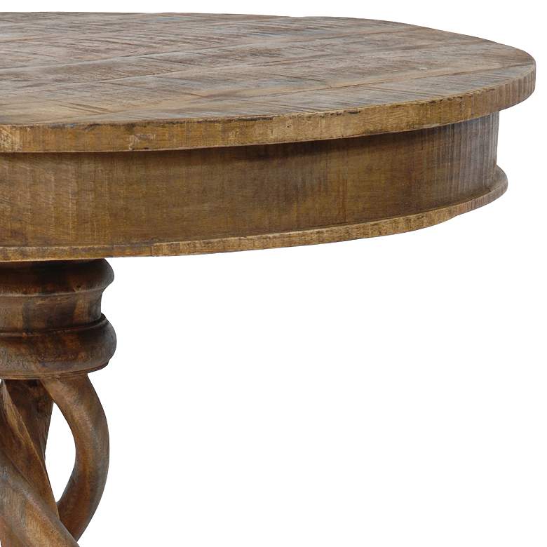 Image 2 Crestview Bengal Manor 30" Wide Mango Wood Twist Accent Table more views