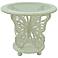 Crestview Bethany Butterfly White Round Accent Table