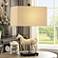 Crestview Chase 27" Bleached White and Black Ranch Horse Table Lamp