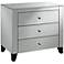 Crestview Clear Reflections 30" wide 3-Drawer Mirrored Accent Table