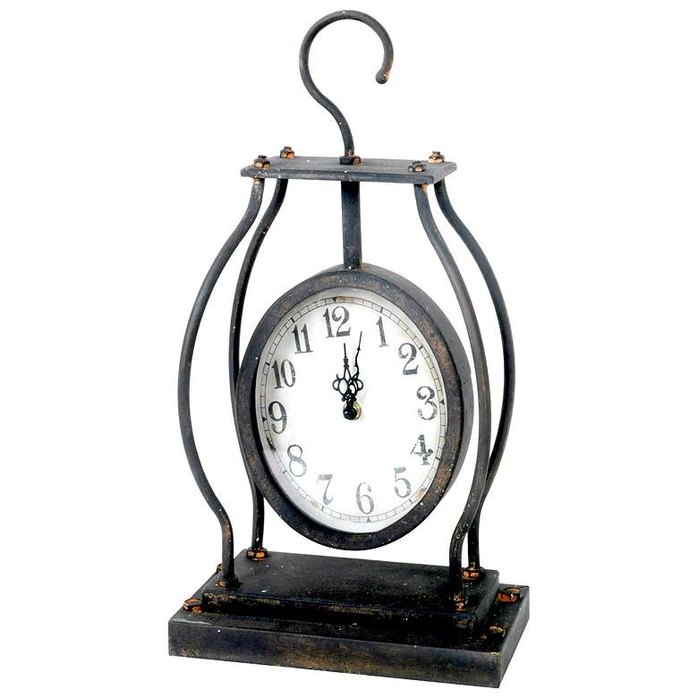 Image 1 Crestview Collection 17" High Metal Hook Table Clock