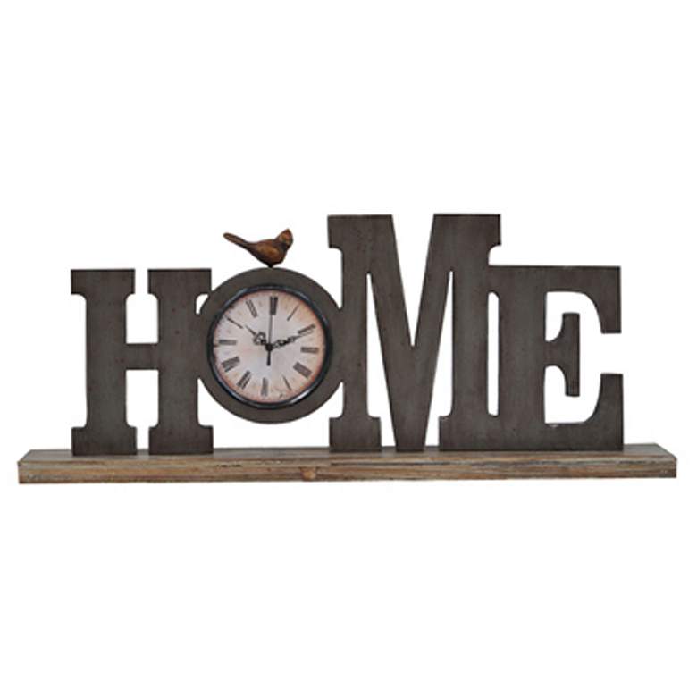 Image 1 Crestview Collection 27 1/2 inch Wide Home Welcome Sign Clock