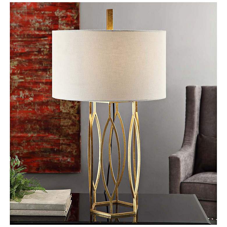Image 1 Crestview Collection 32" Global Gold Modern Table Lamp