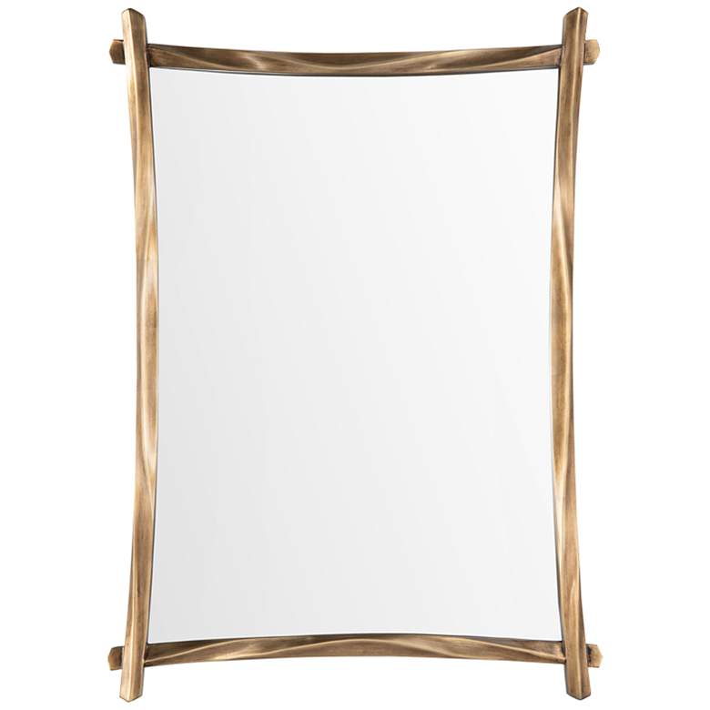 Image 1 Crestview Collection 36" High Cullen I Rustic Gold Frame Wall Mirror