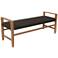 Crestview Collection 46" Wide Black Jute and Wood Bench