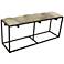 Crestview Collection 50" Wide Black Metal and Cowhide Bench