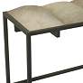 Crestview Collection 50" Wide Black Metal and Cowhide Bench in scene