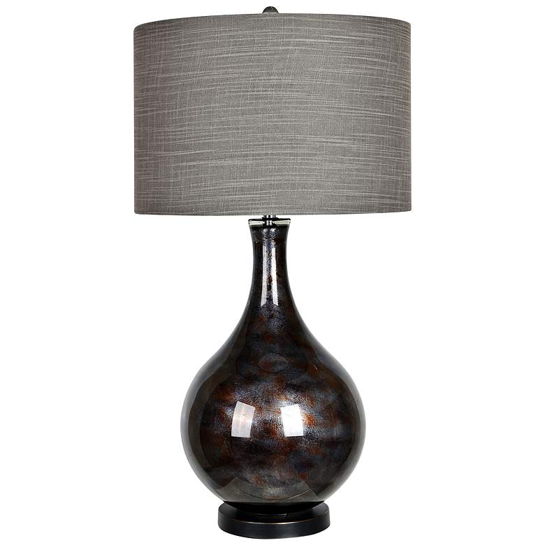 Image 1 Crestview Collection Adler Dark Gray Glass Table Lamp