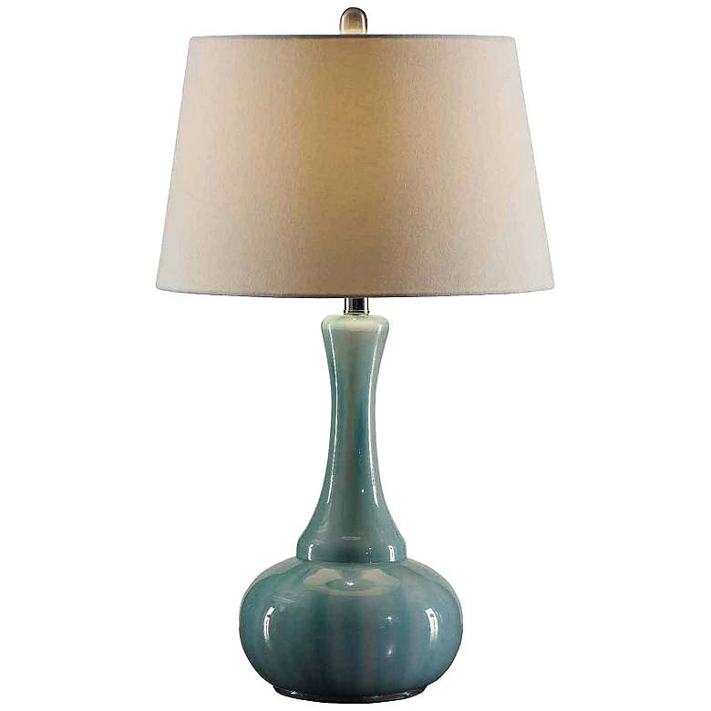 Image 1 Crestview Collection Alden Blue Glass Table Lamp