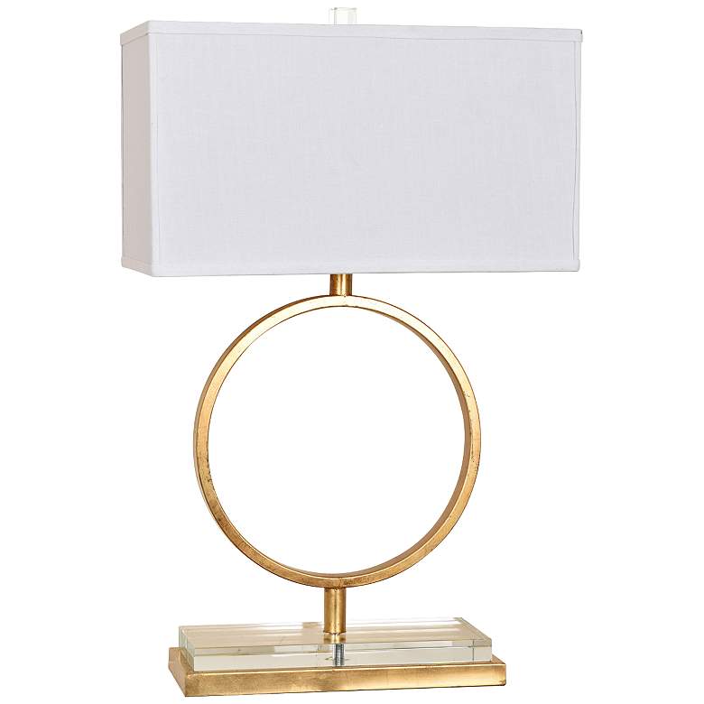Image 2 Crestview Collection Aldrich 29" Gold Leaf Open Ring Table Lamp