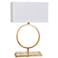 Crestview Collection Aldrich 29" Gold Leaf Open Ring Table Lamp