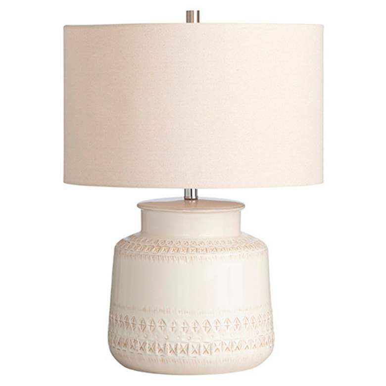 Image 1 Crestview Collection Alexis Cream-Washed Ceramic Table Lamp