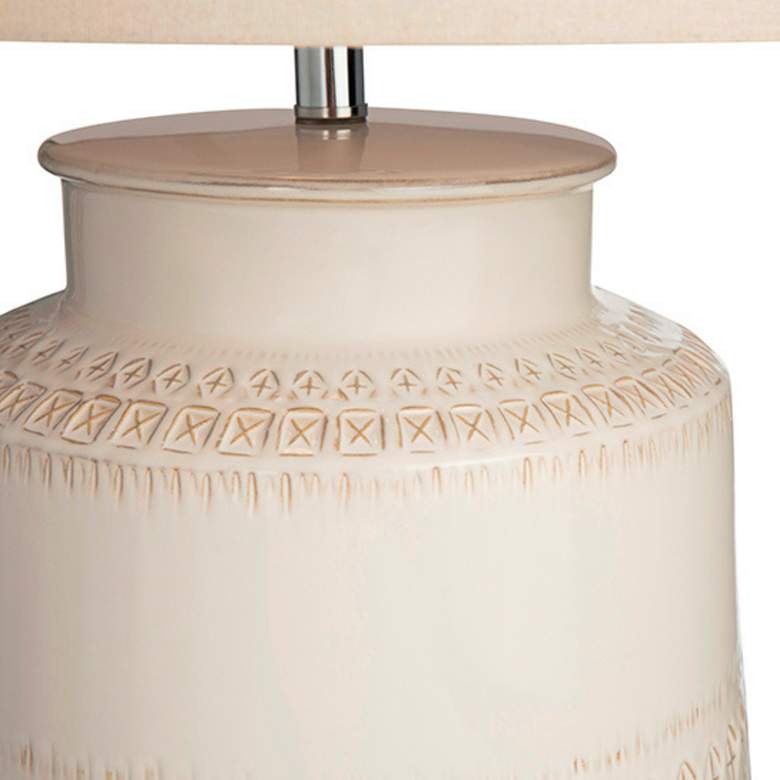 Image 2 Crestview Collection Alexis Cream-Washed Ceramic Table Lamp more views