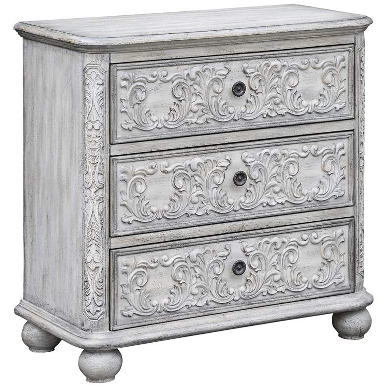 Image 1 Crestview Collection Annabelle Antique White 3-Drawer Chest