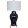 Crestview Collection Anne Navy Blue Porcelain Table Lamp