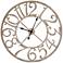 Crestview Collection Antique White 29" Round Wall Clock