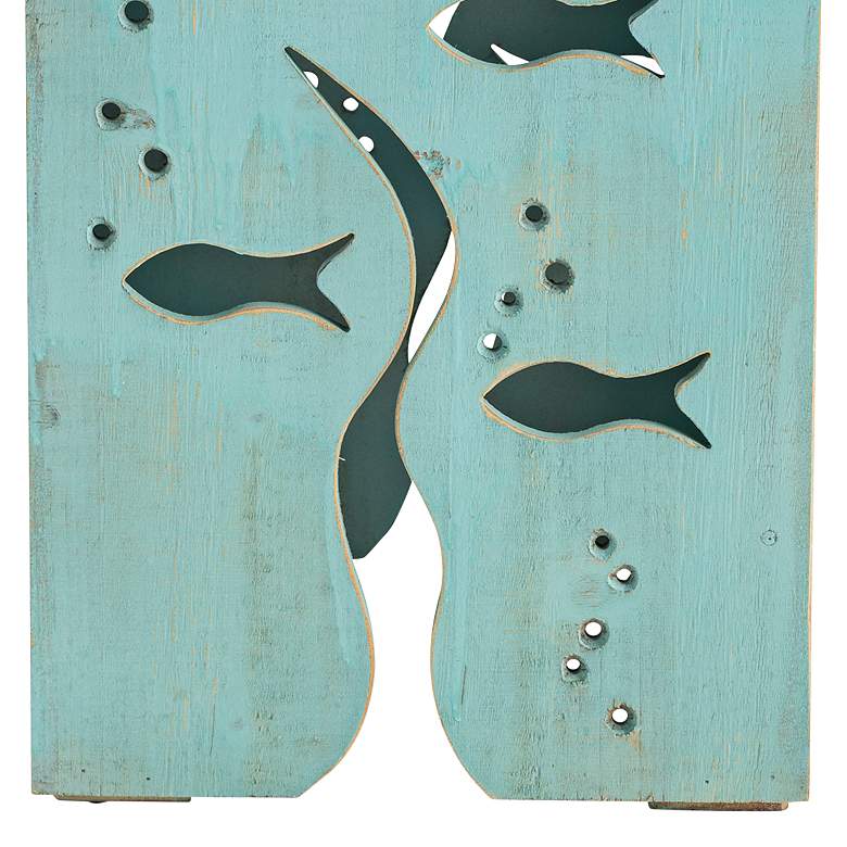 Image 2 Crestview Collection Aquarium Seafoam and Whitewash Square Accent Table more views