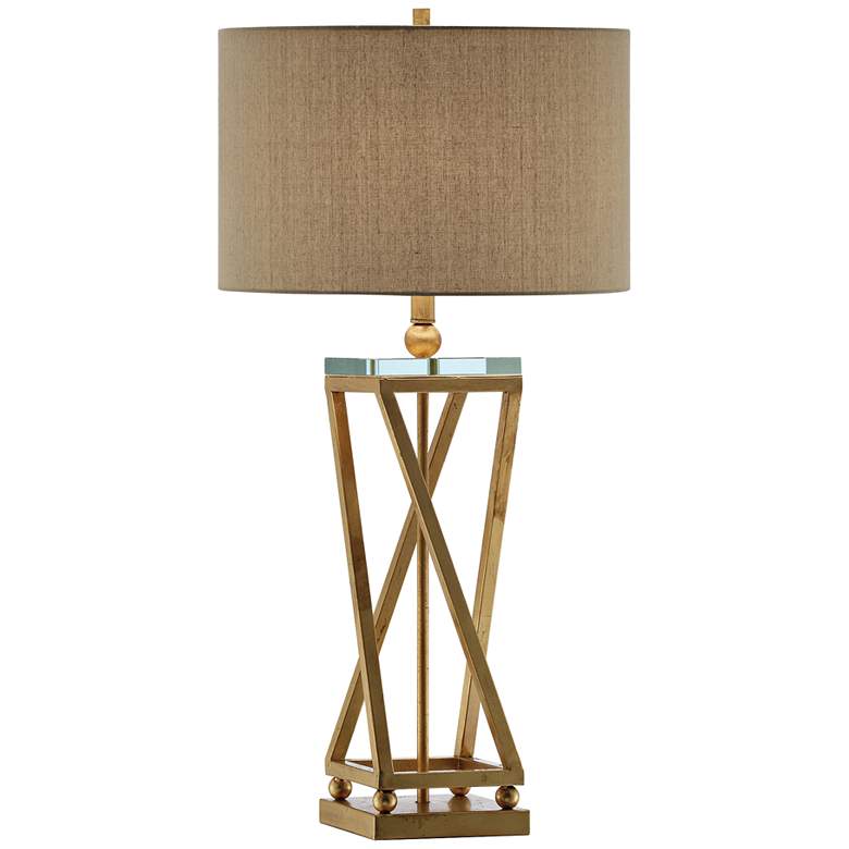 Image 1 Crestview Collection Aria Gold Leaf Table Lamp