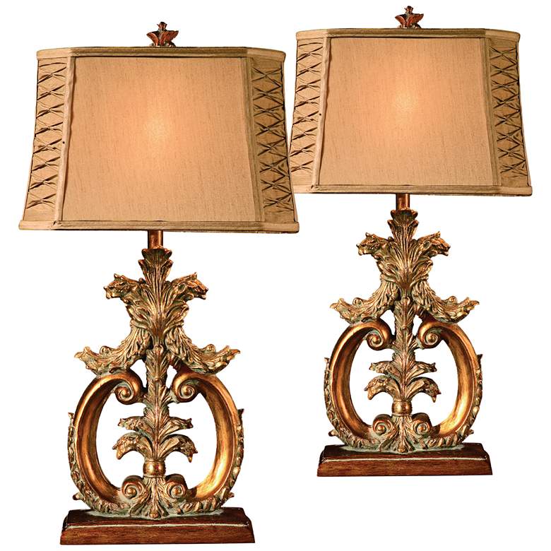 Image 1 Crestview Collection Aria Sculptural Table Lamps Set of 2
