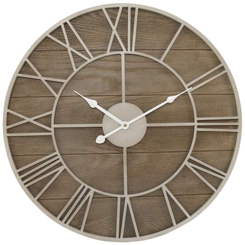Image 1 Crestview Collection Around the Clock Wooden Wall Clock
