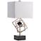 Crestview Collection Ashby Silver Steel and Black Marble Cubes Table Lamp