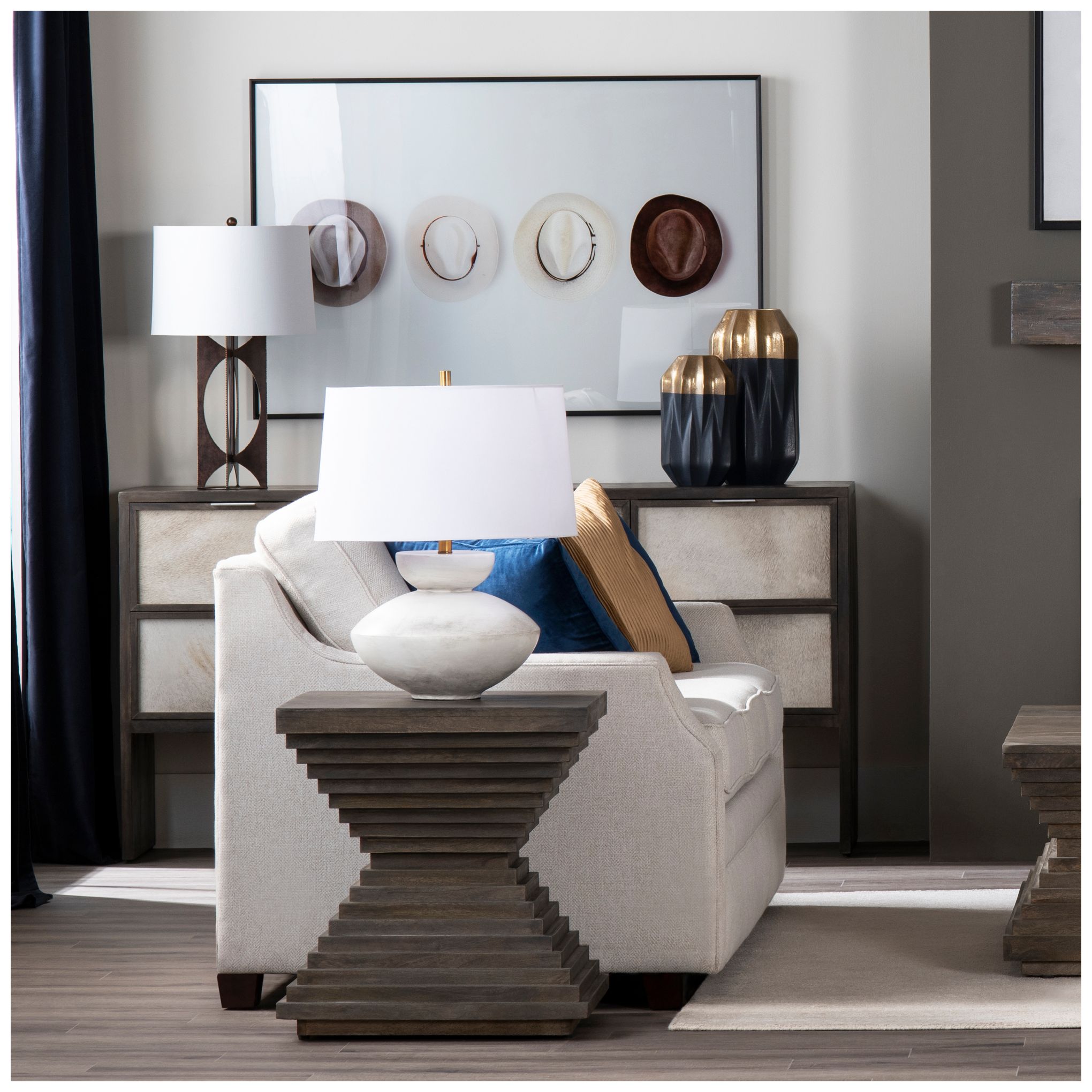 Image 2 Crestview Collection Ashton 24" High White Orb Modern Table Lamp more views