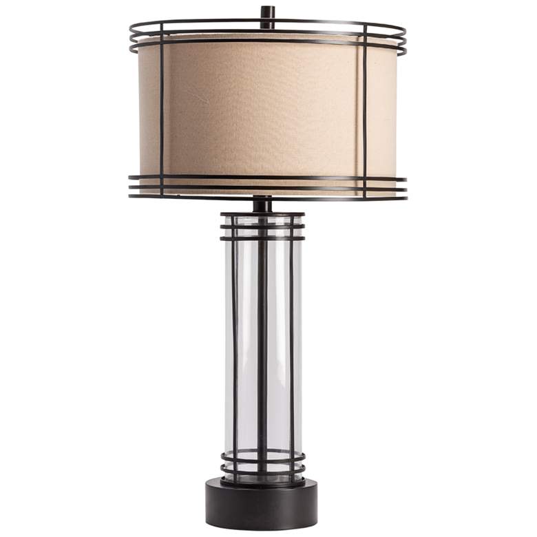 Image 2 Crestview Collection Aspen 34 inch  Bronze Metal and Glass Table Lamp