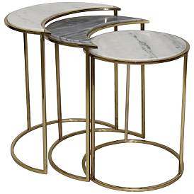 Image1 of Crestview Collection Astronomy Gold Nested Tables Set of 3