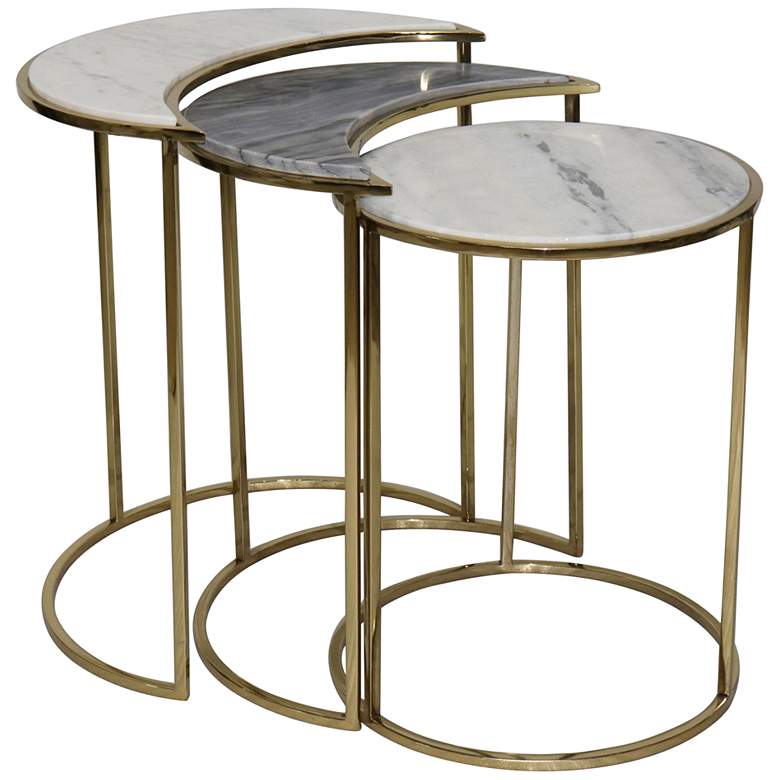 Image 1 Crestview Collection Astronomy Gold Nested Tables Set of 3