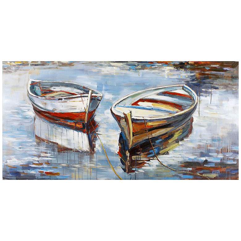 Image 1 Crestview Collection At Rest Hand-Painted 60" Wide Wall Art