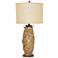 Crestview Collection Banana Leaf Tobacco 2-Light Table Lamp